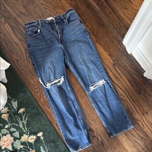 Women's Blue Distressed Jeans